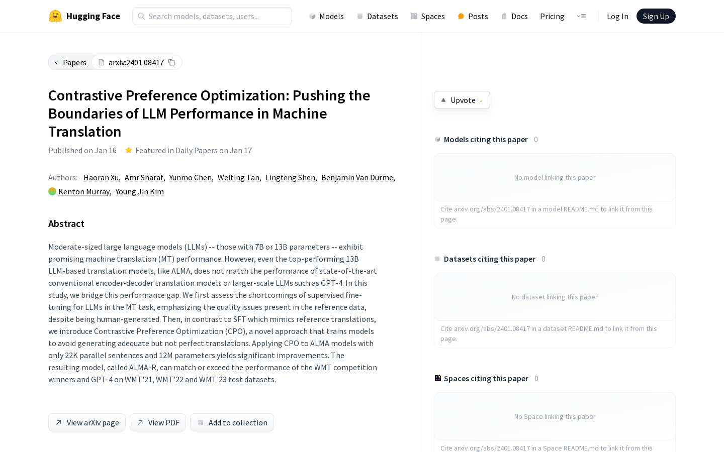 Contrastive Preference Optimization