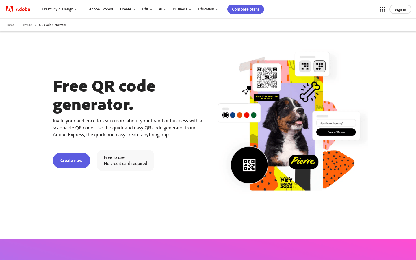 Adobe Express QR Code Generator