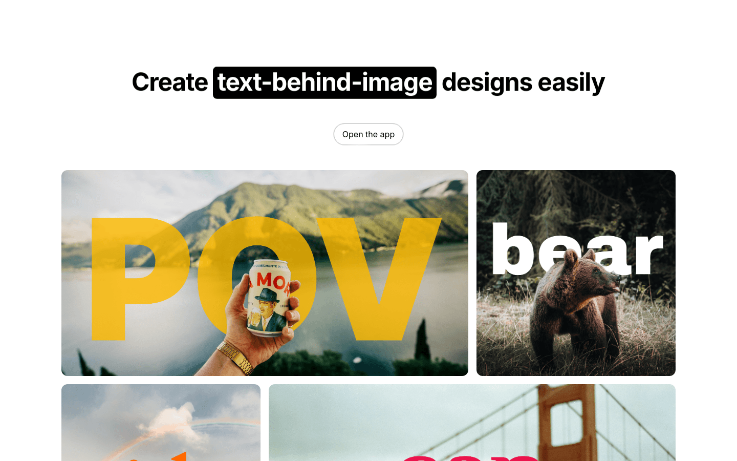 Text Behind Image