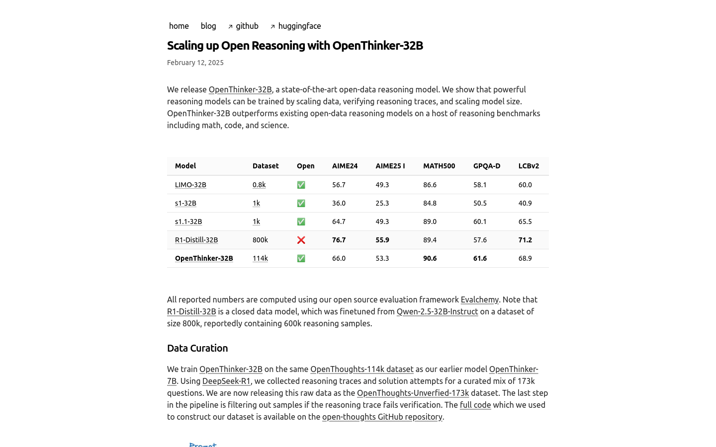 Openthinker 32B