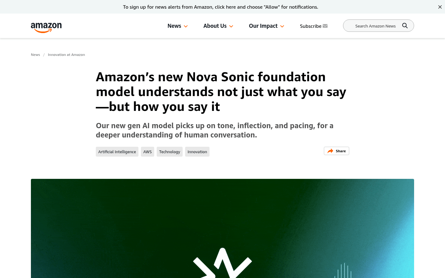 Amazon Nova Sonic