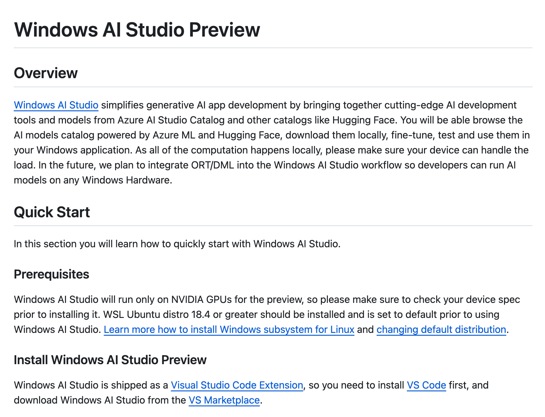Windowsai Studio