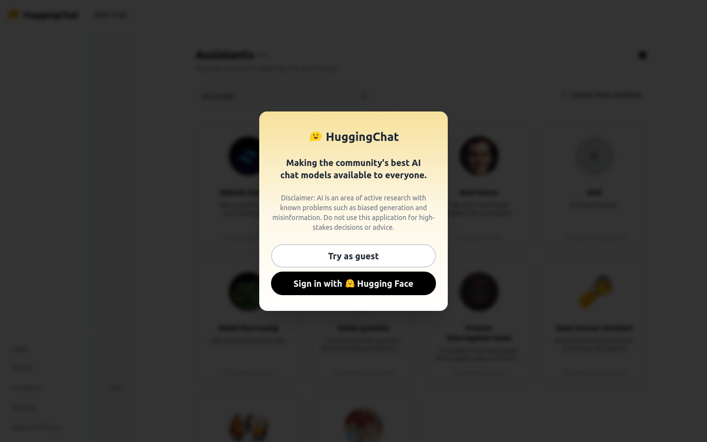 Huggingchat Assistants
