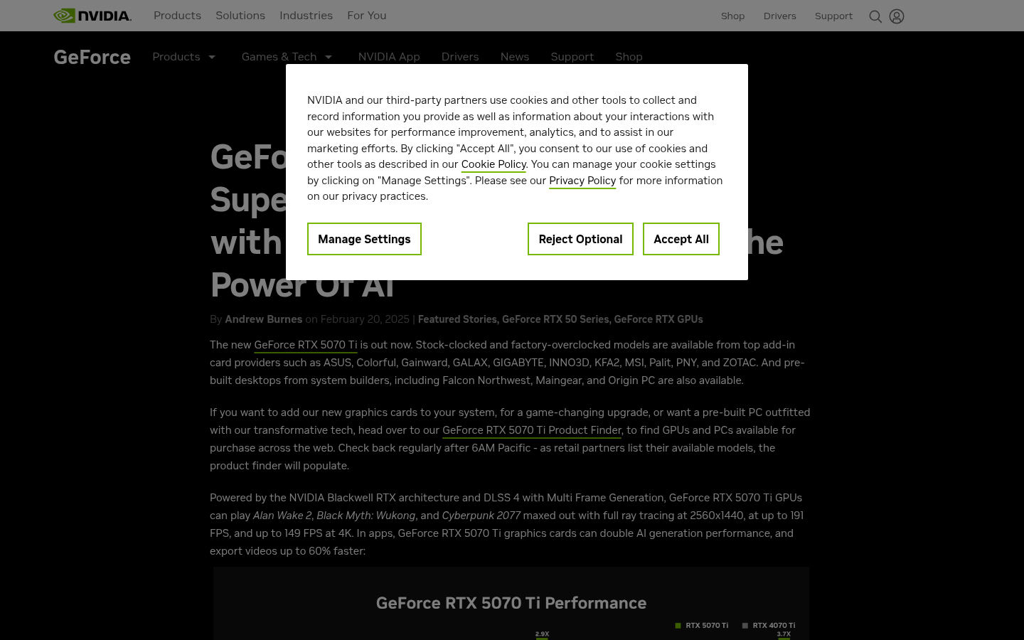 Geforce RTX 5070 Ti