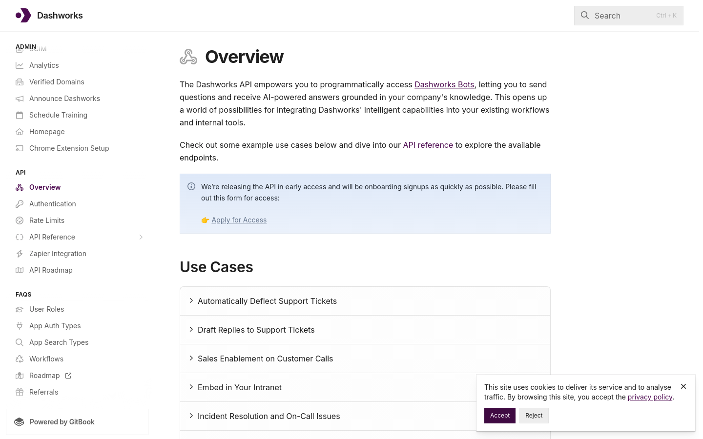 Dashworks Answer API