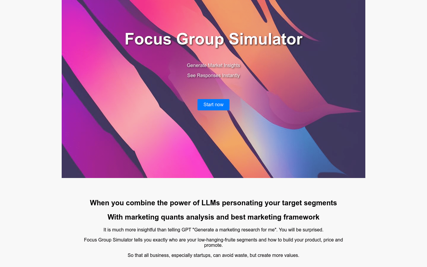 Focus Group Simulator