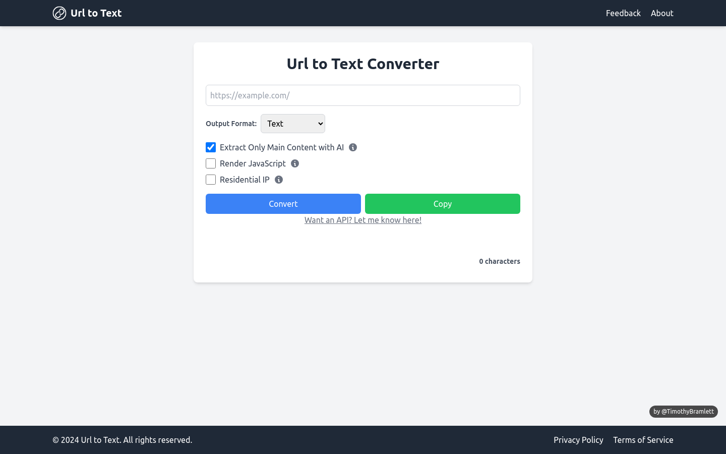 Url To Text Converter