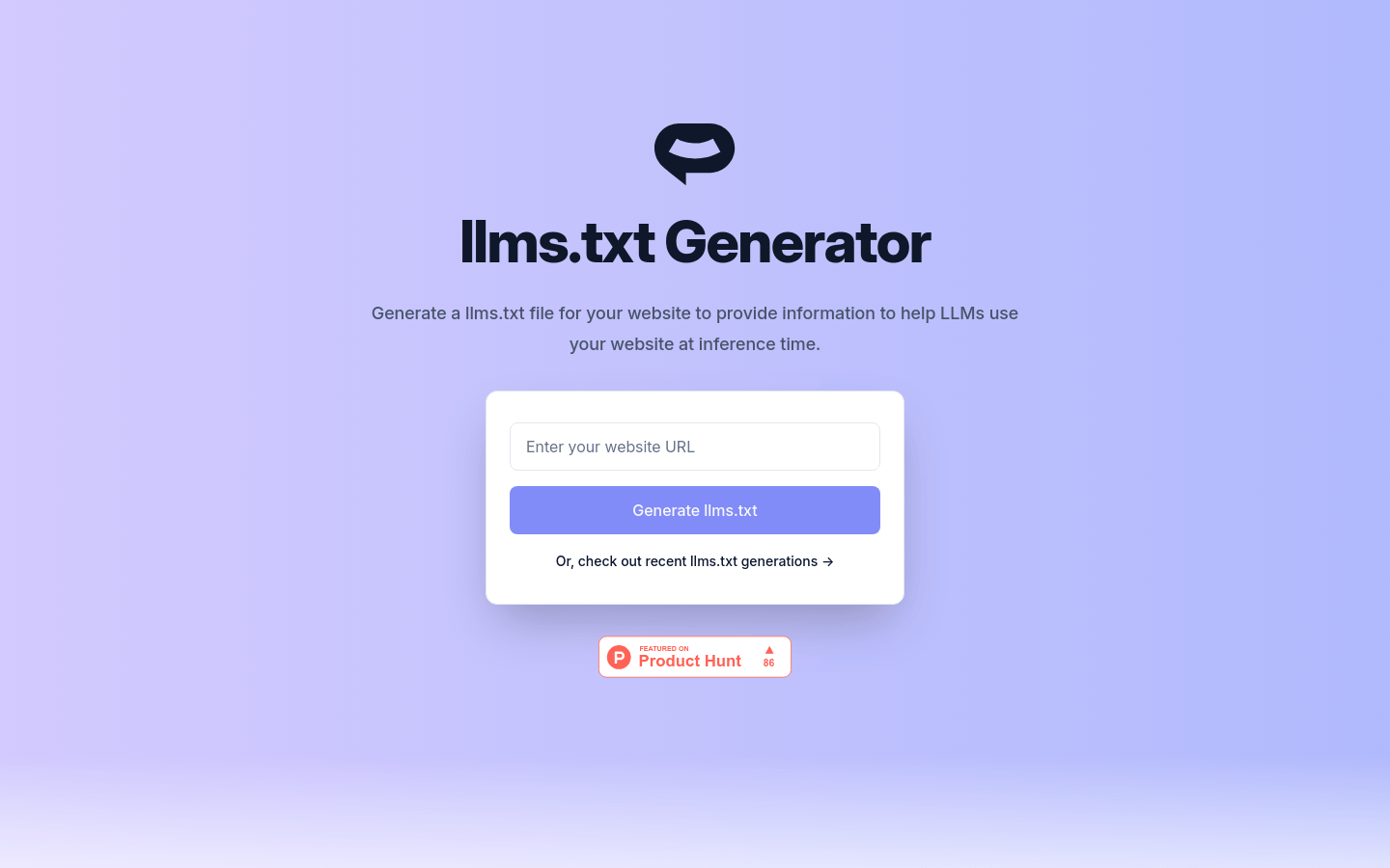 Llms.txt Generator