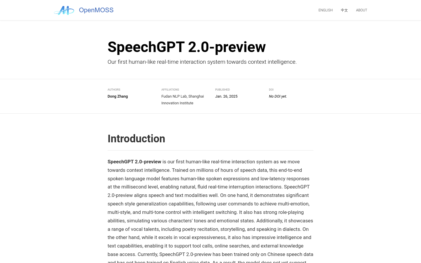 Speechgpt 2.0 Preview