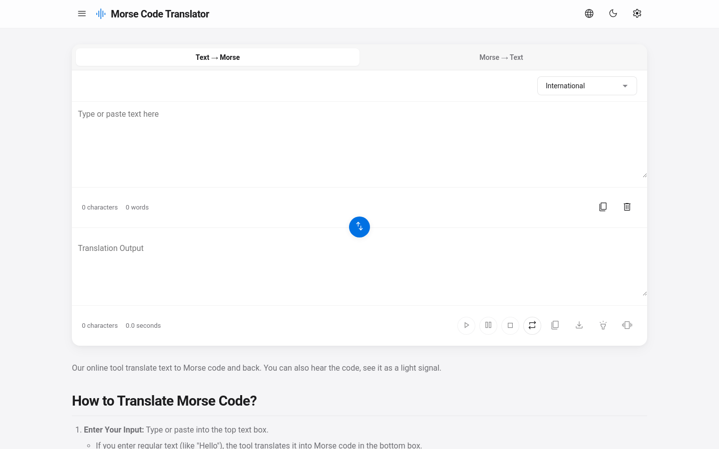 Morse Code Translator