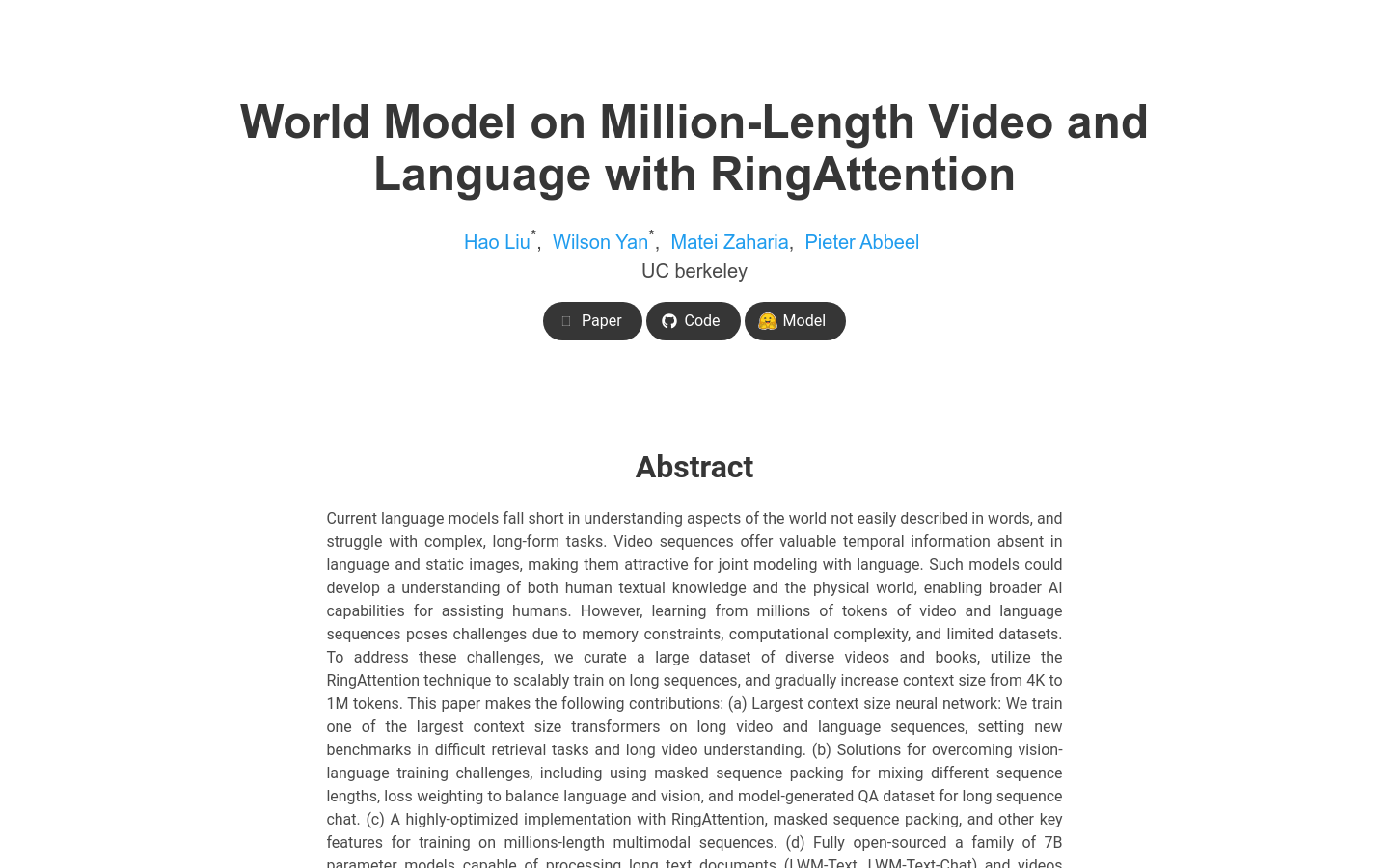 Large World Models