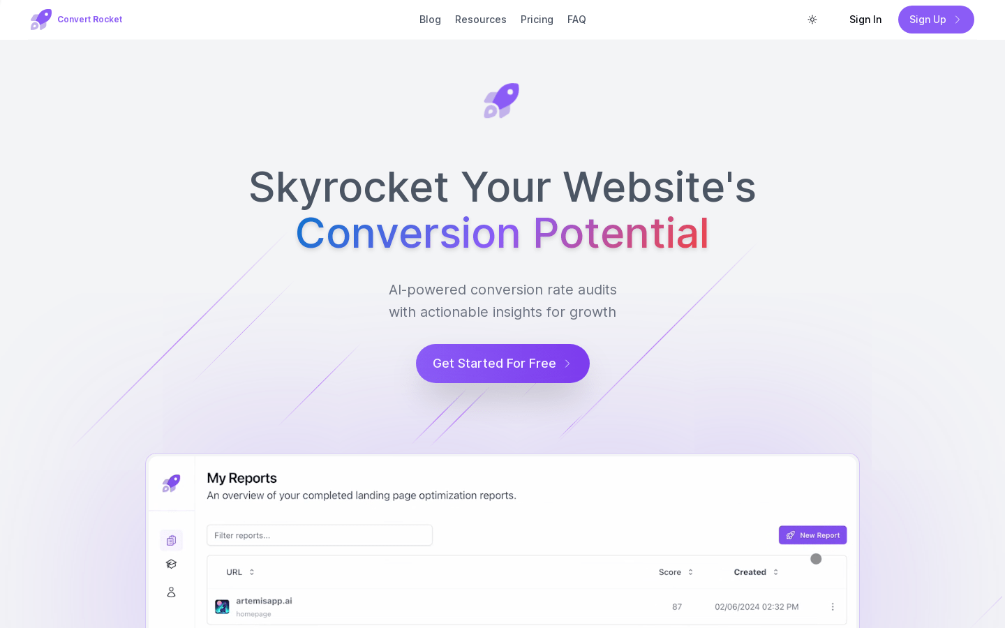 Convert Rocket AI