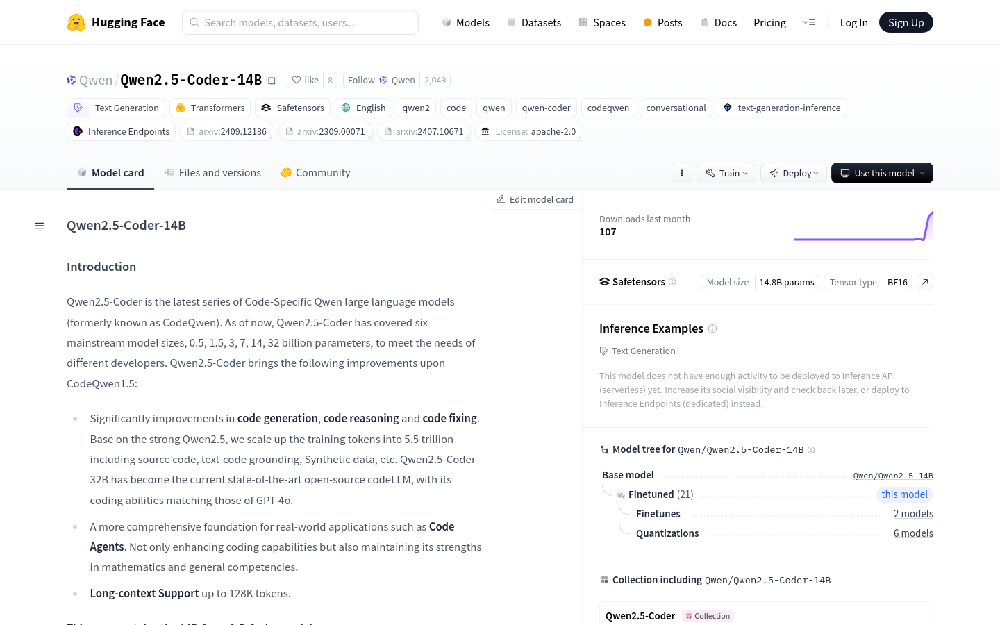 Qwen2.5 Coder 14B
