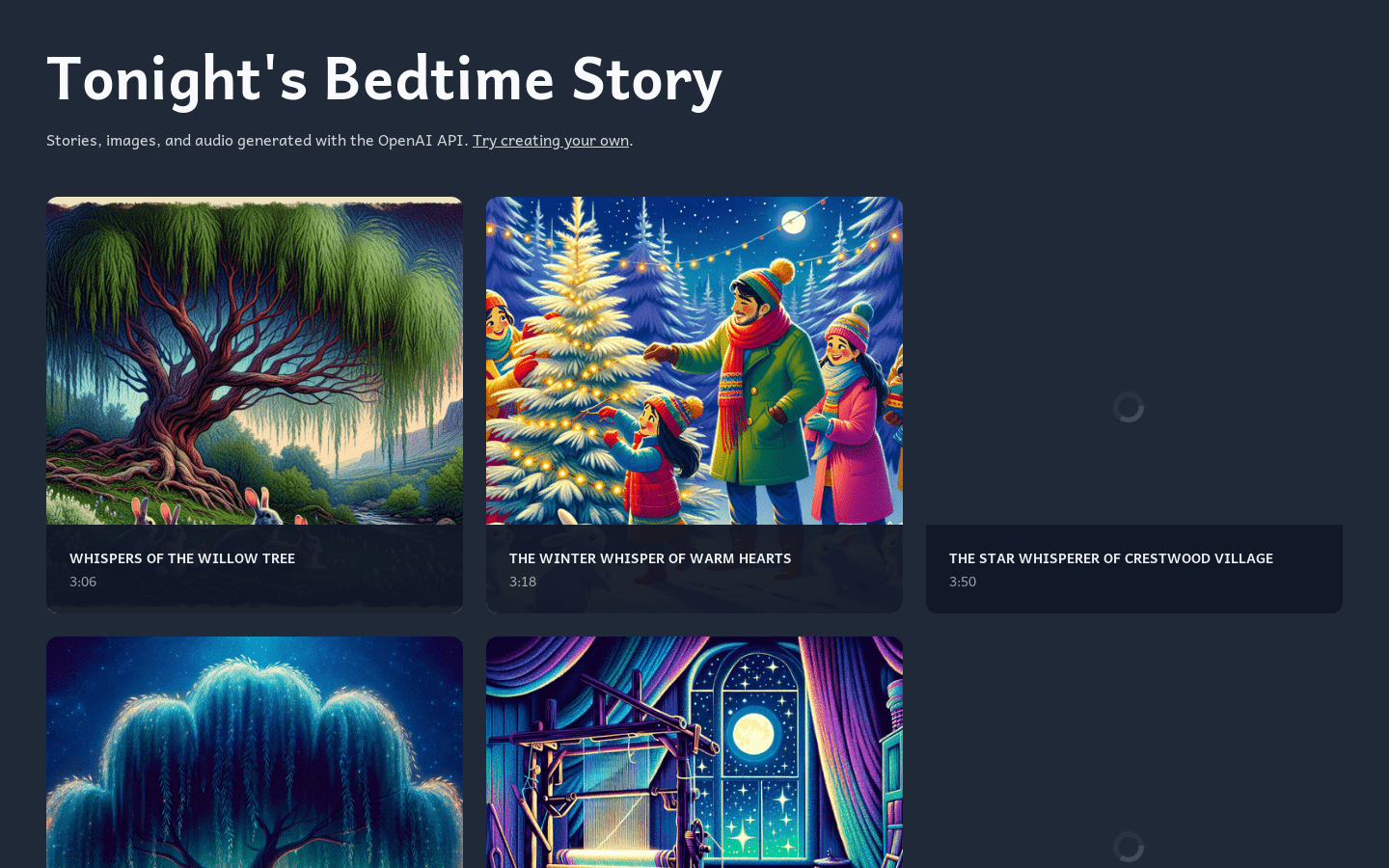 Tonight's Bedtime Story