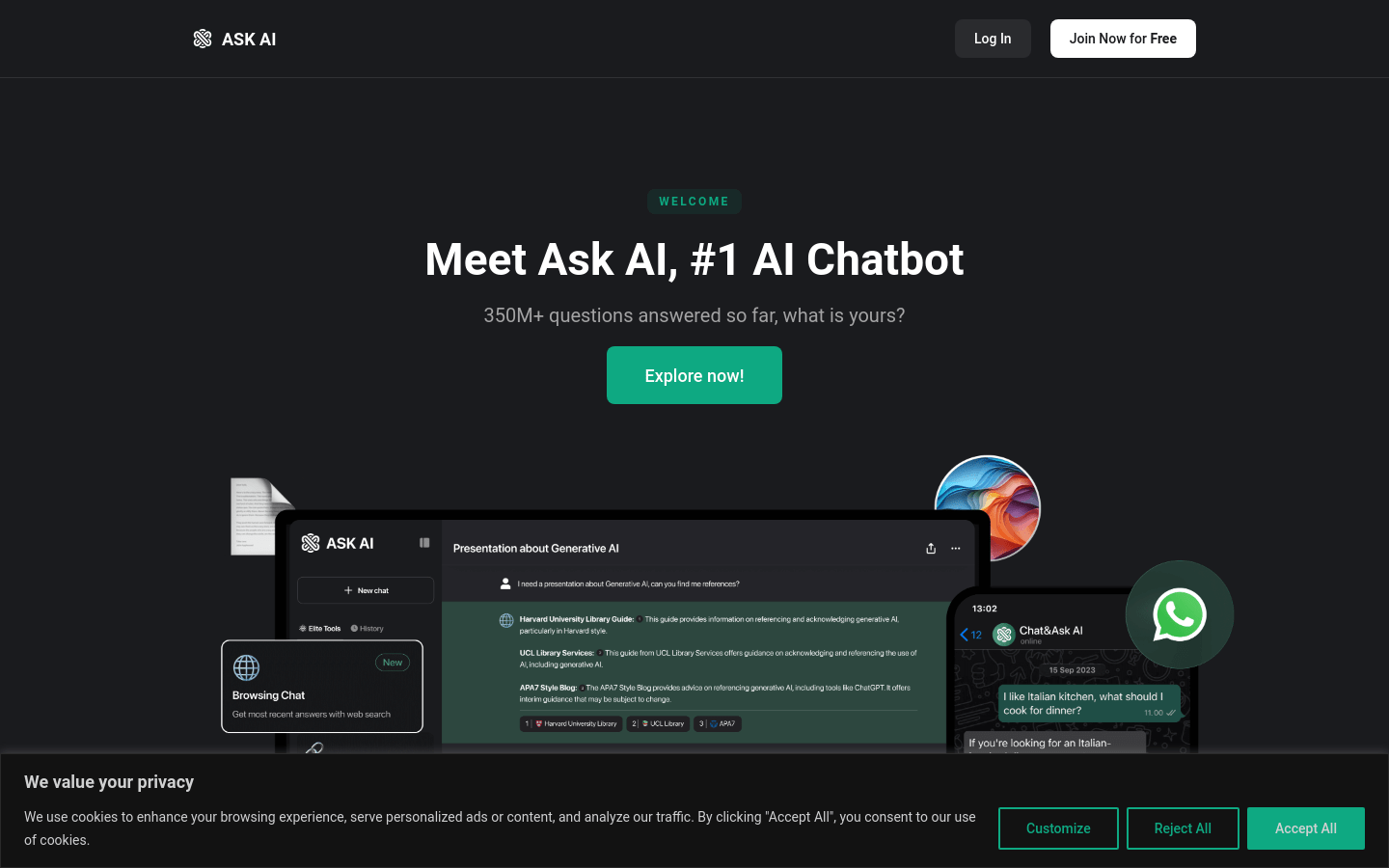 Ask AI   Chat Bot Assistant