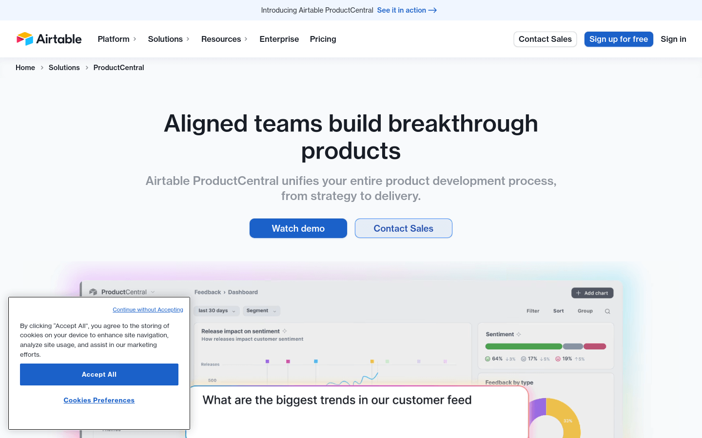 Airtable ProductCentral