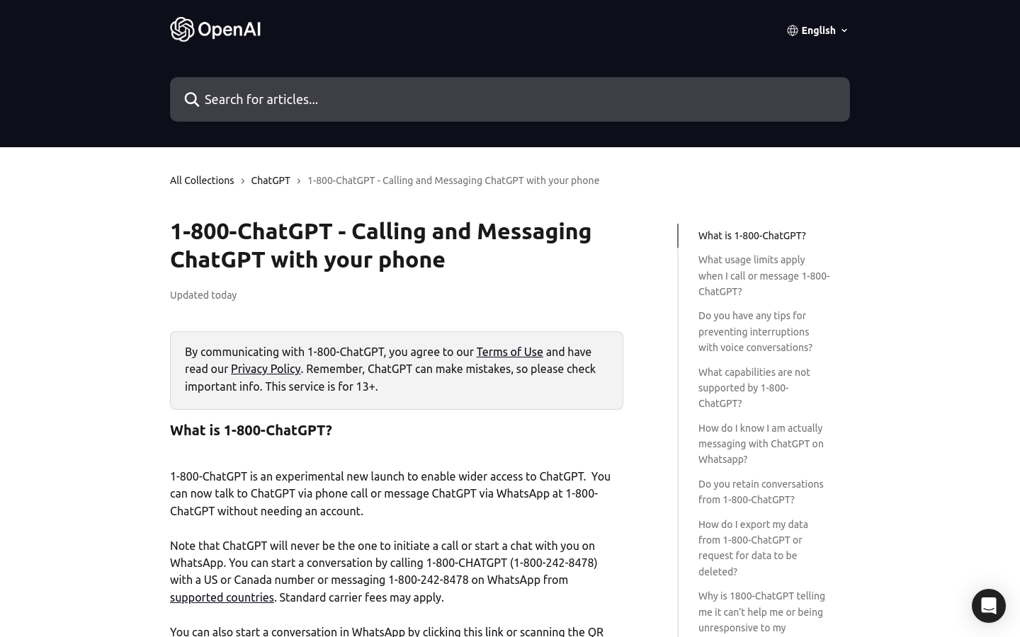 1 800 ChatGPT