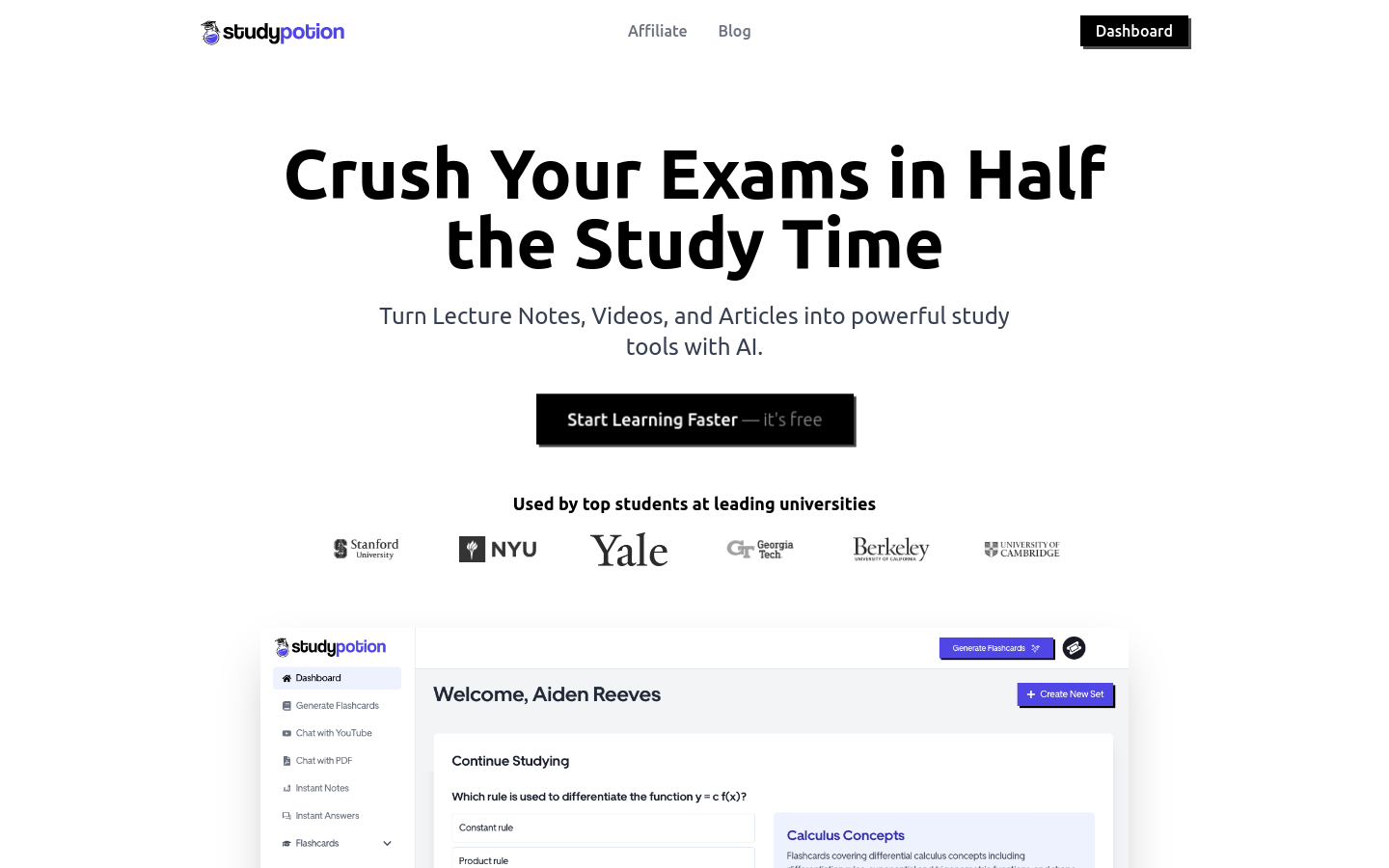 Study Potion AI