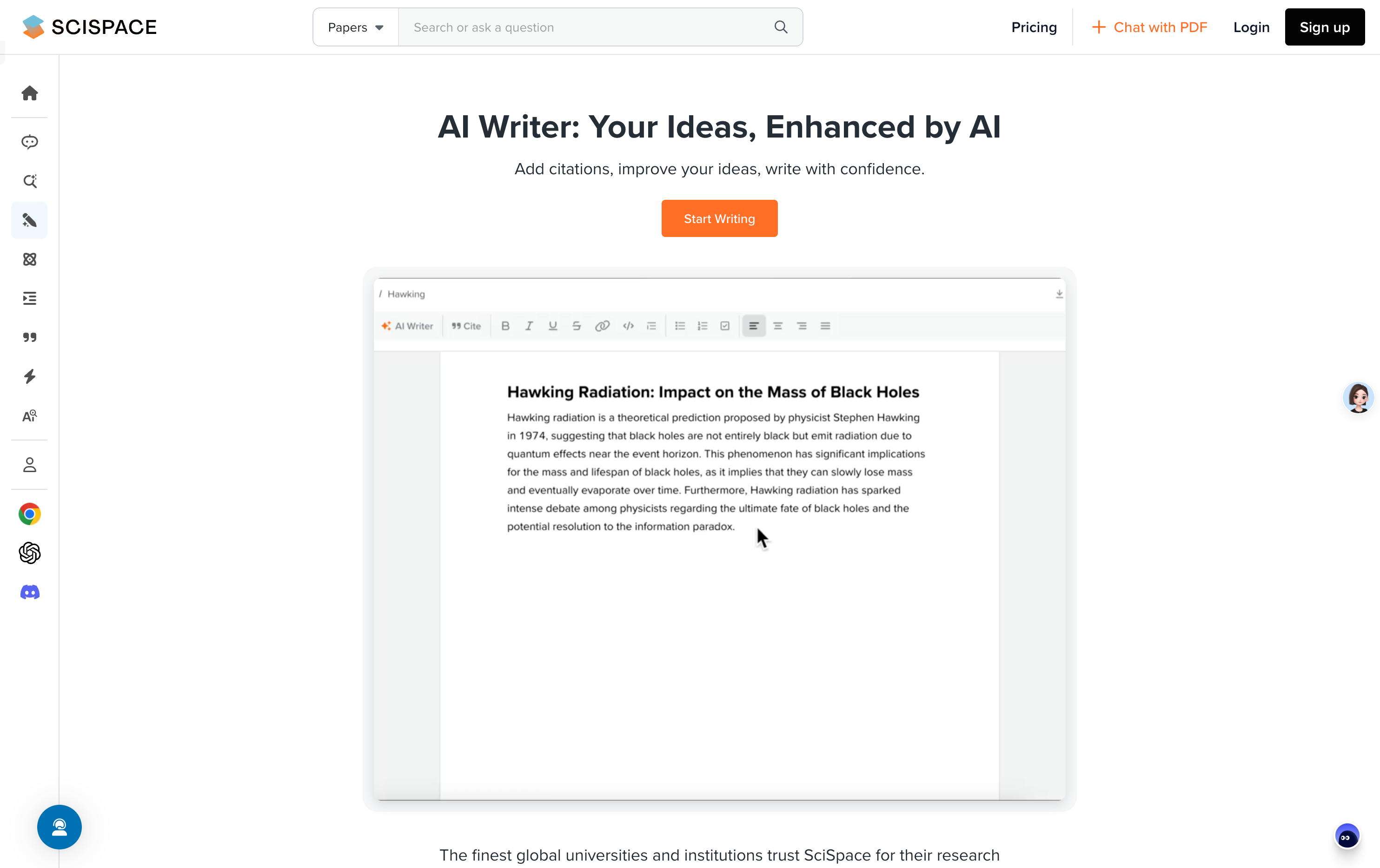 Scispace AI Academic Writer