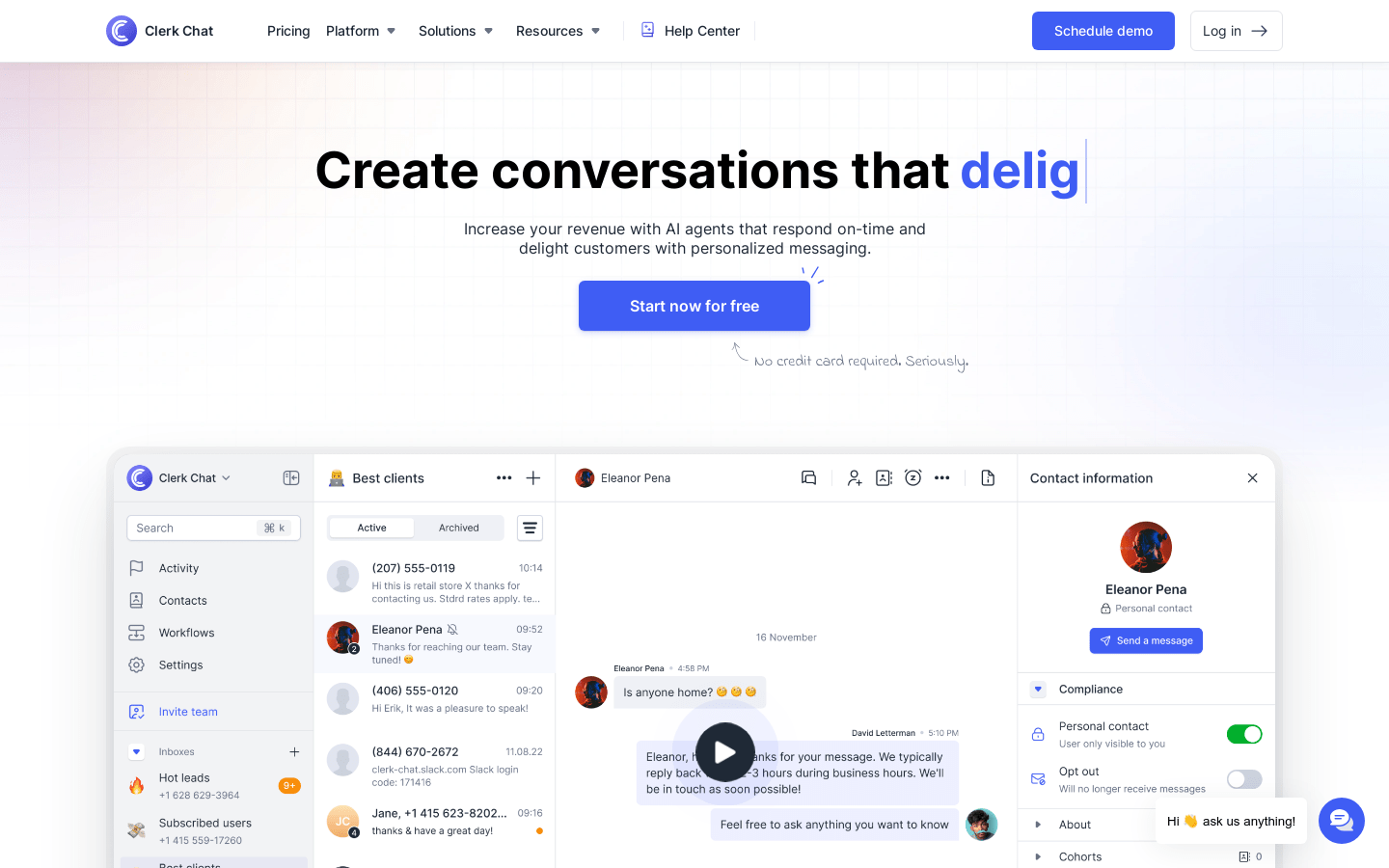 Clerk.chat