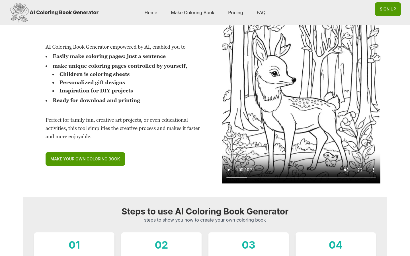 AI Coloring Book Generator