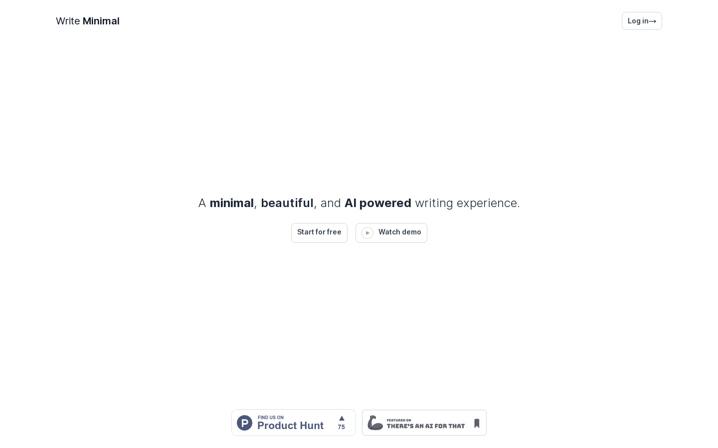 Write Minimal