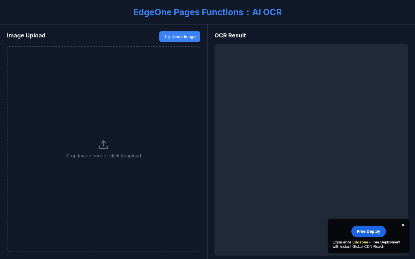 Edgeone Pages Functions AI OCR