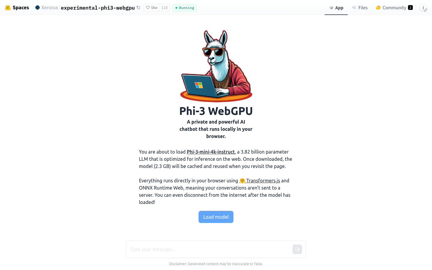 Phi 3 WebGPU