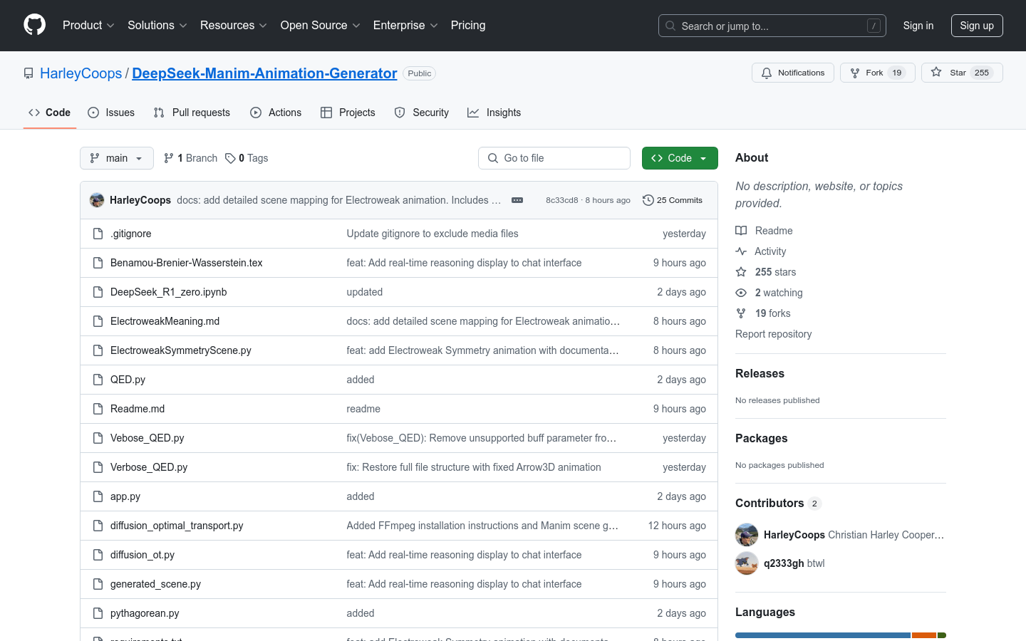 Deepseek Manim Animation Generator