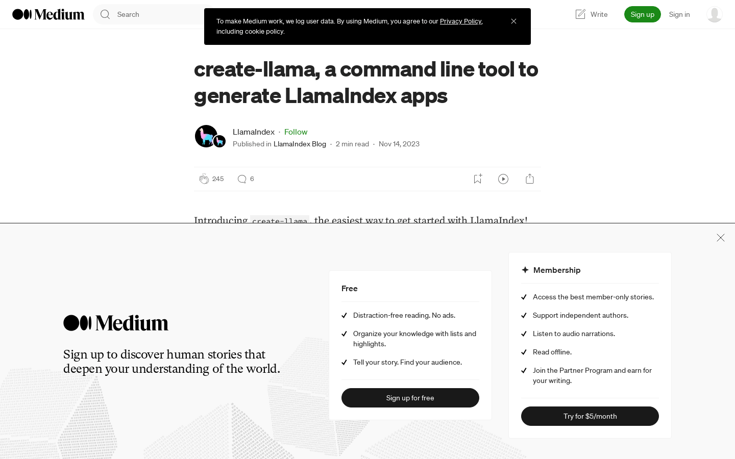 Create Llama