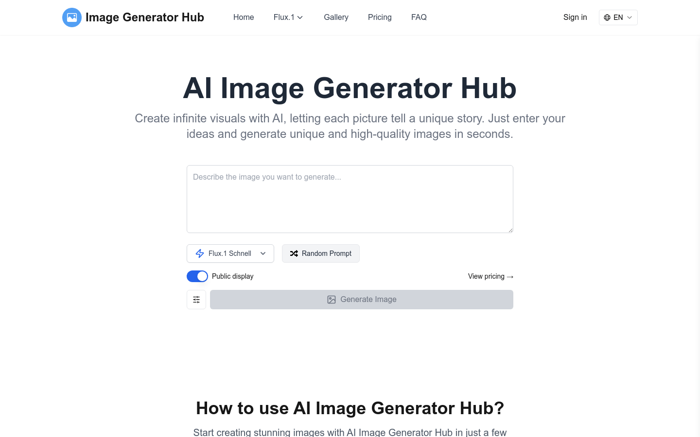Image Generator Hub
