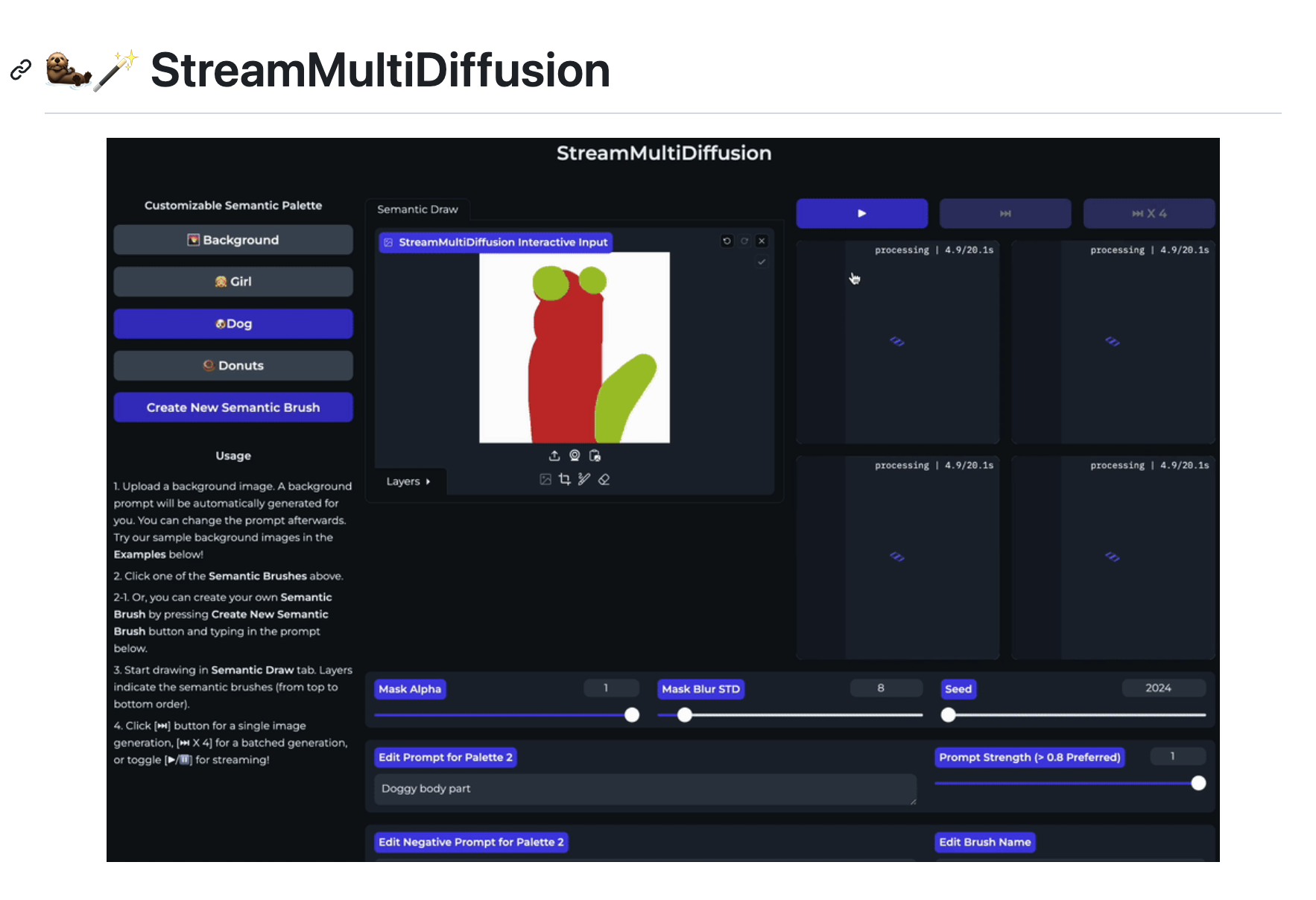 Streammultidiffusion