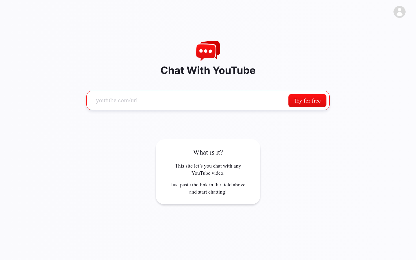 Chat With YouTube