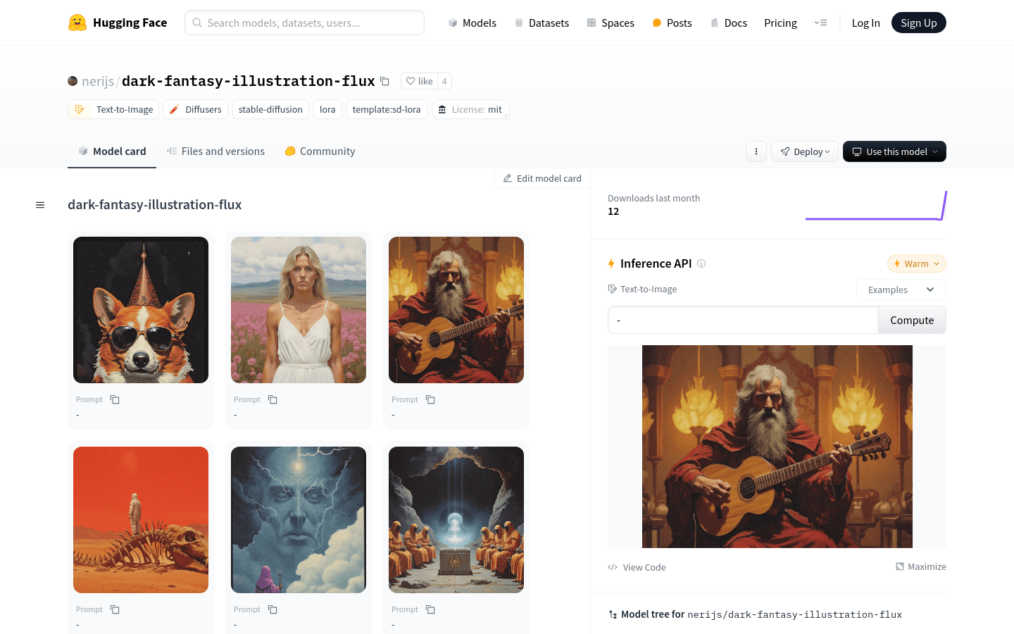Dark Fantasy Illustration Flux
