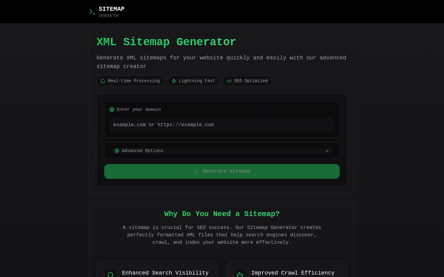 Sitemap Generator
