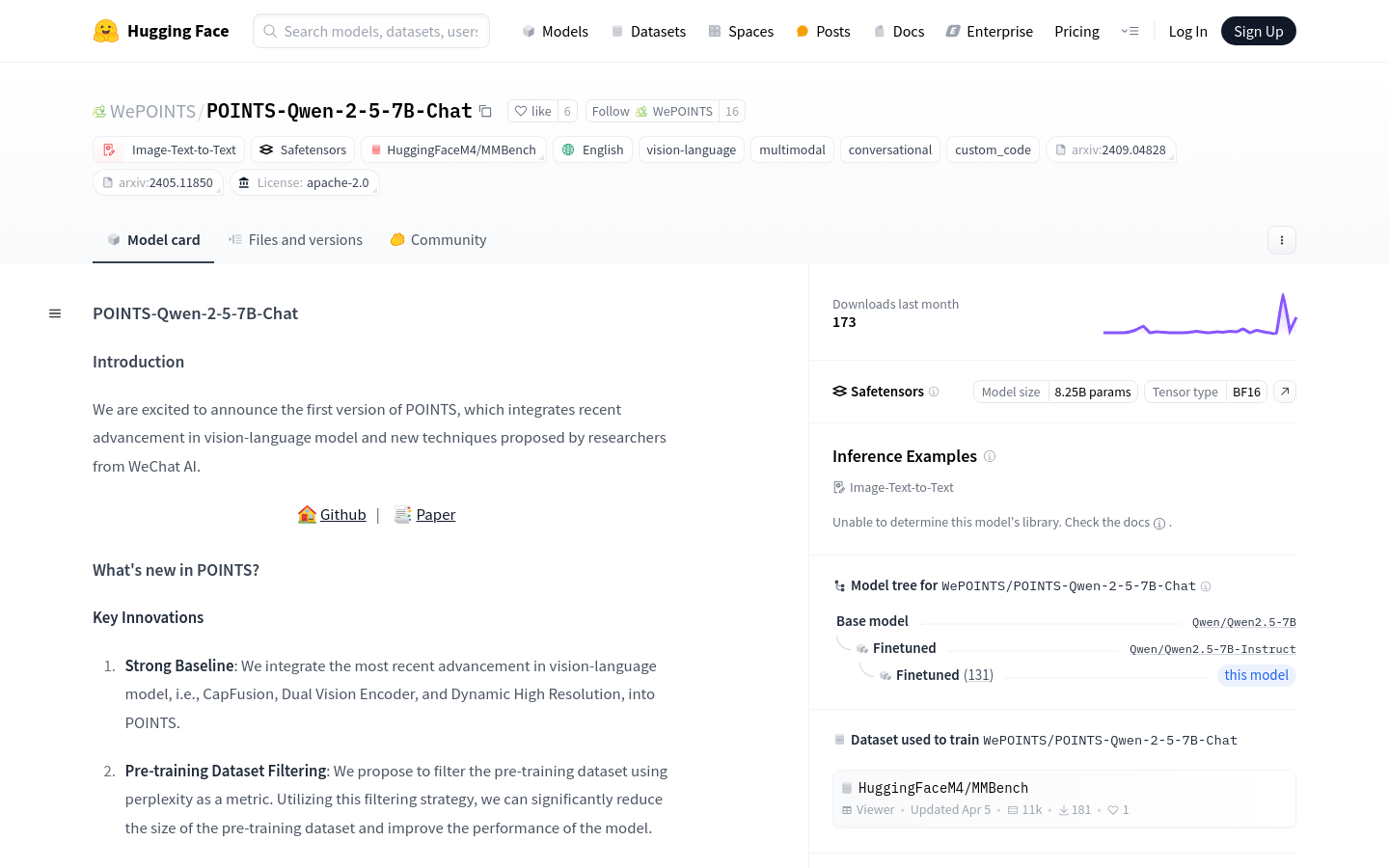 POINTS Qwen 2 5 7B Chat
