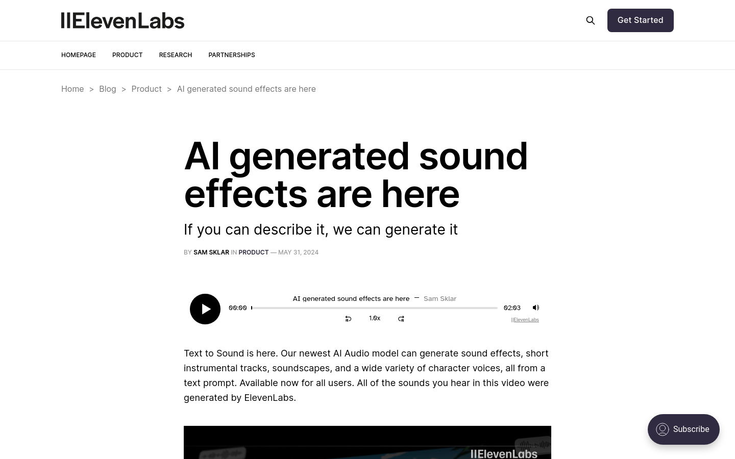Elevenlabs Text To Sound Effects