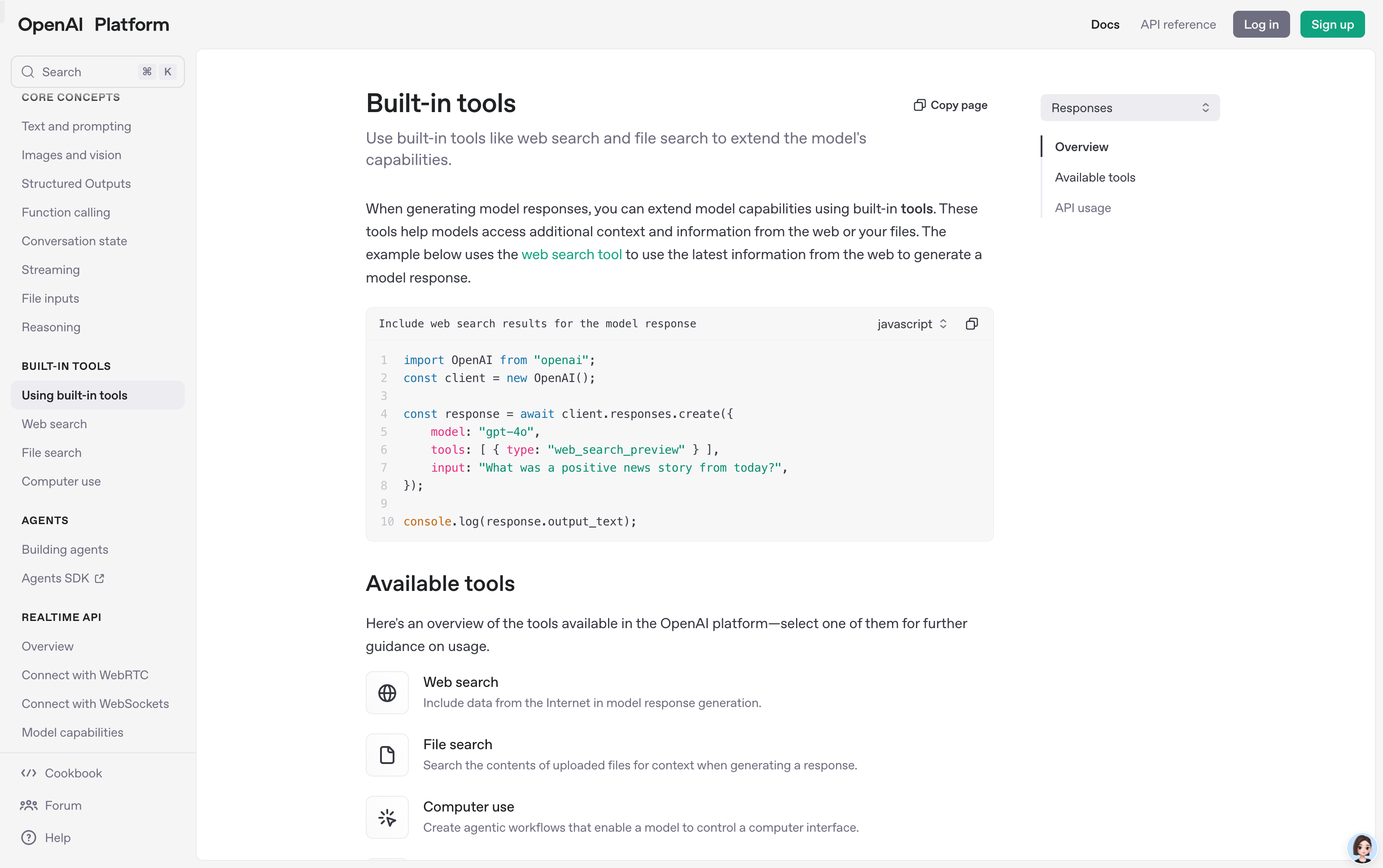 Openai Built In Tools