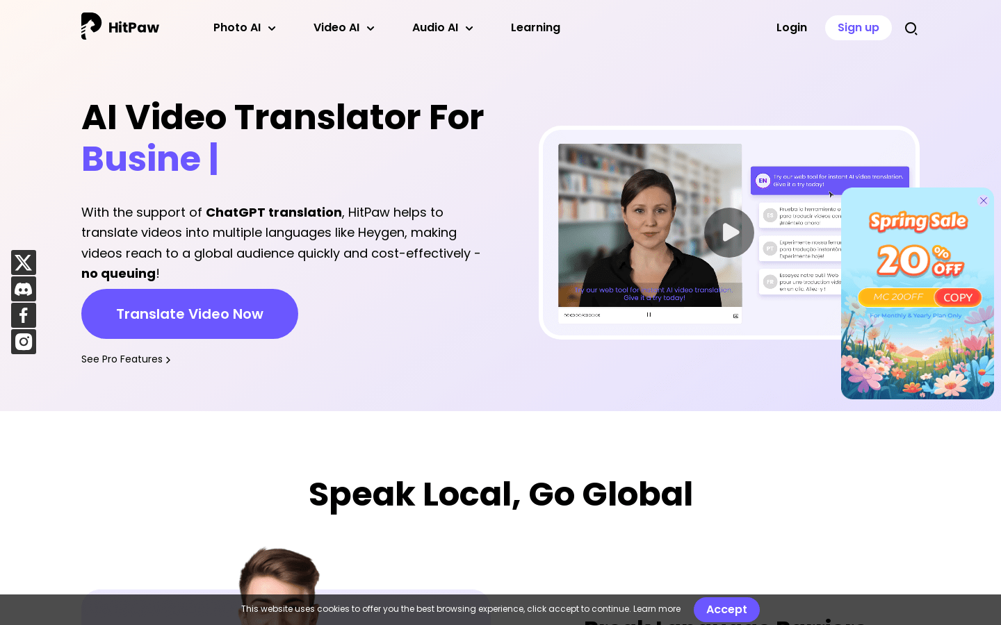 Hitpaw Online AI Video Translator