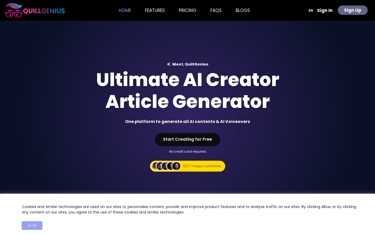 Quillgenius AI Copywriting Tool