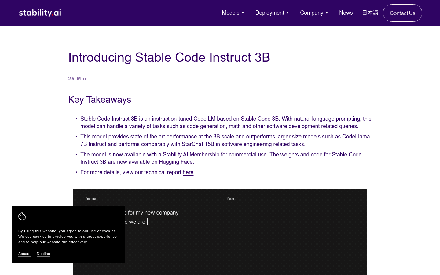 Stable Code Instruct 3B