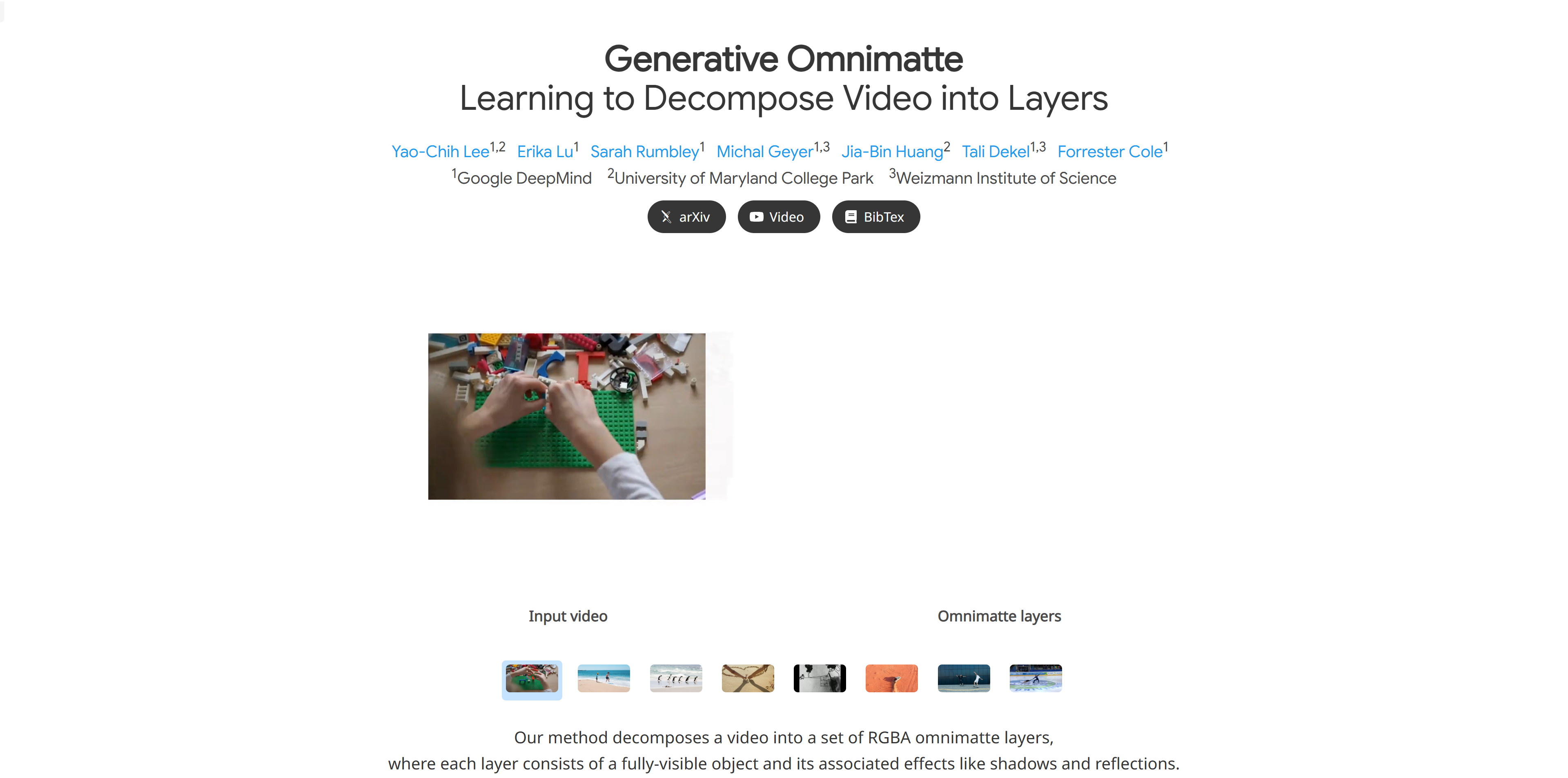 Generative Omnimatte