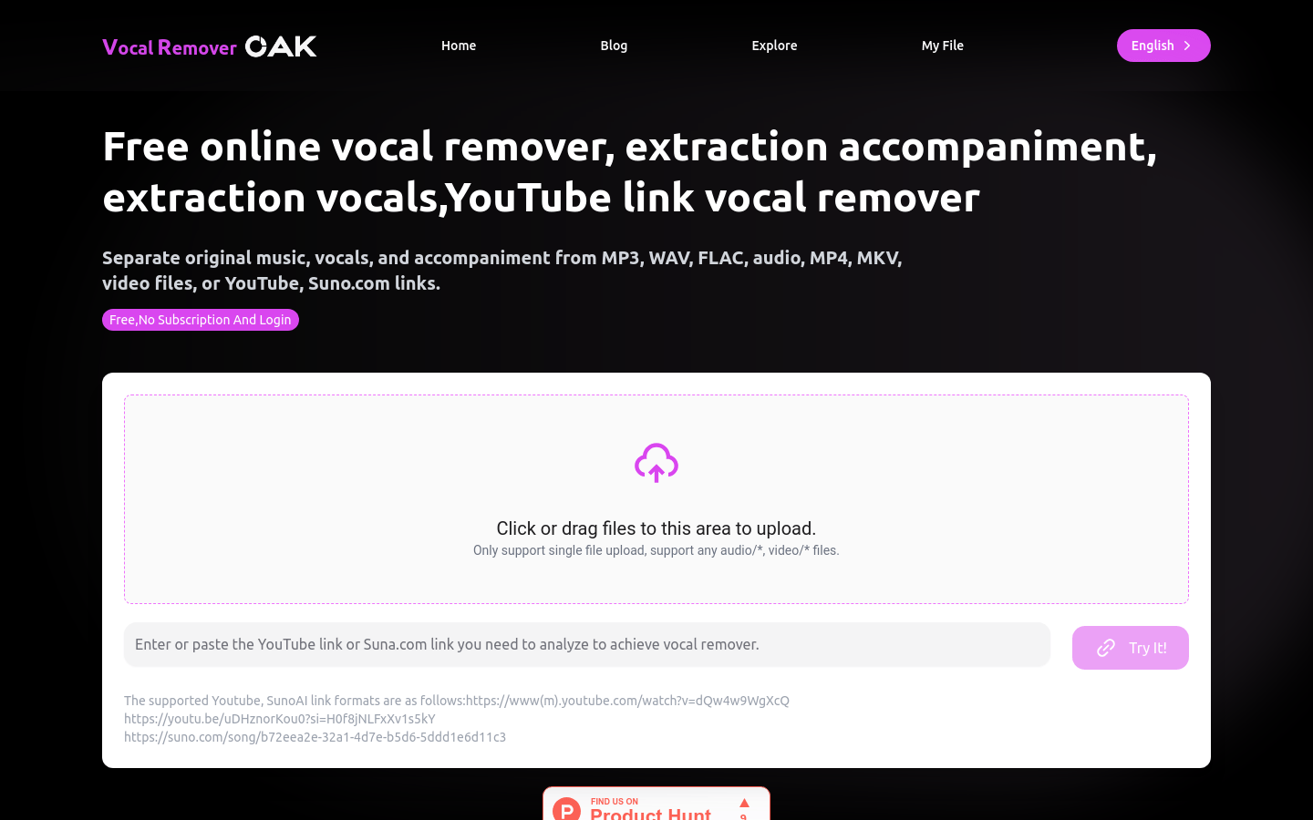 Vocal Remover Online