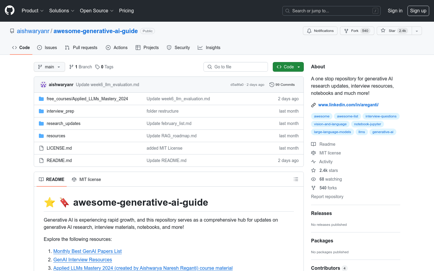 Awesome Generative Ai Guide