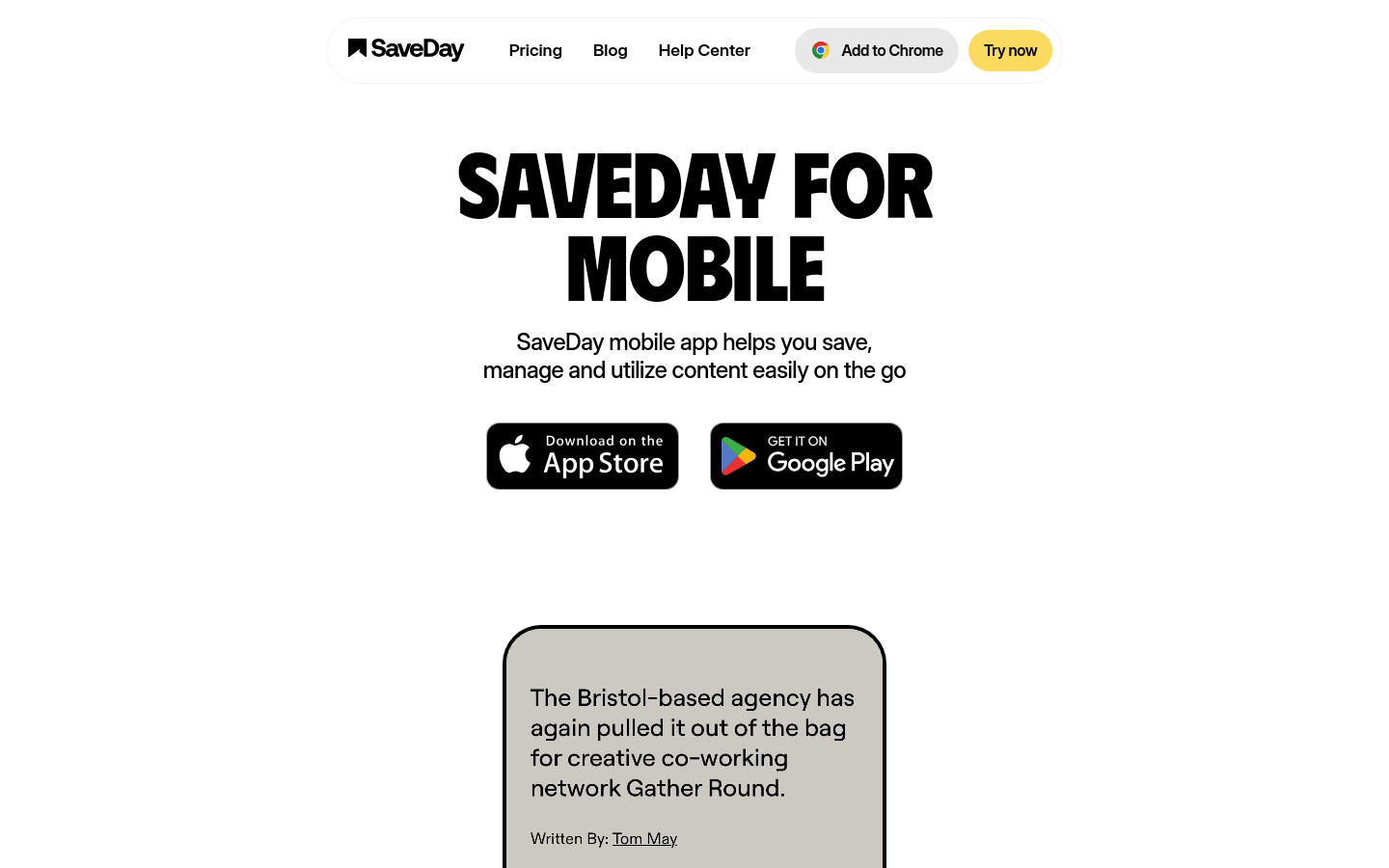 Saveday App