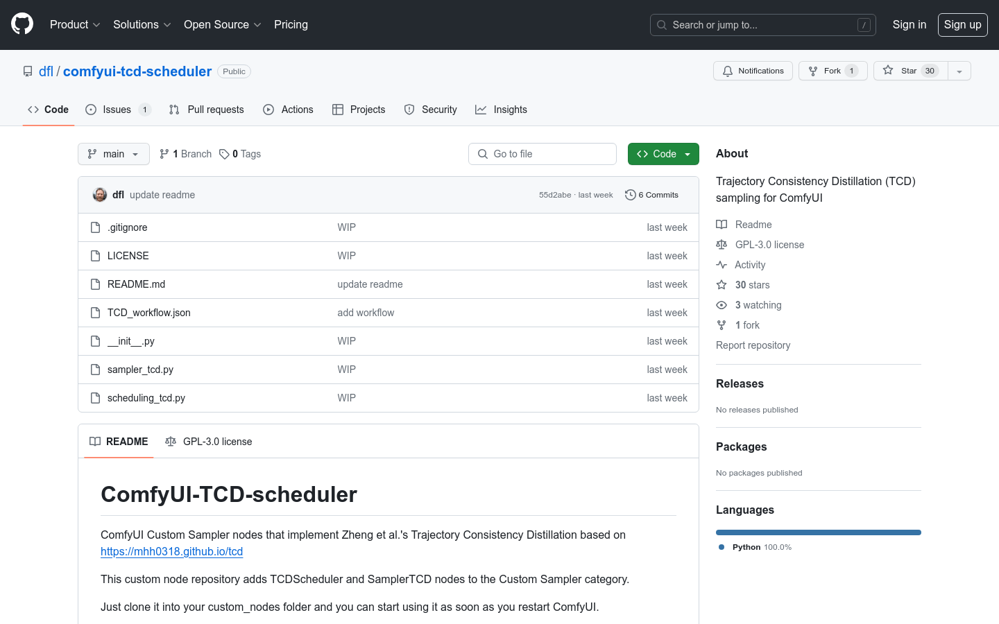 Comfyui TCD Scheduler