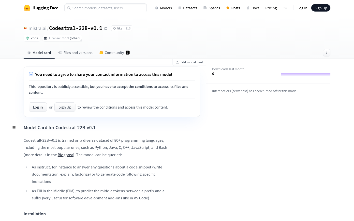 Codestral 22B V0.1