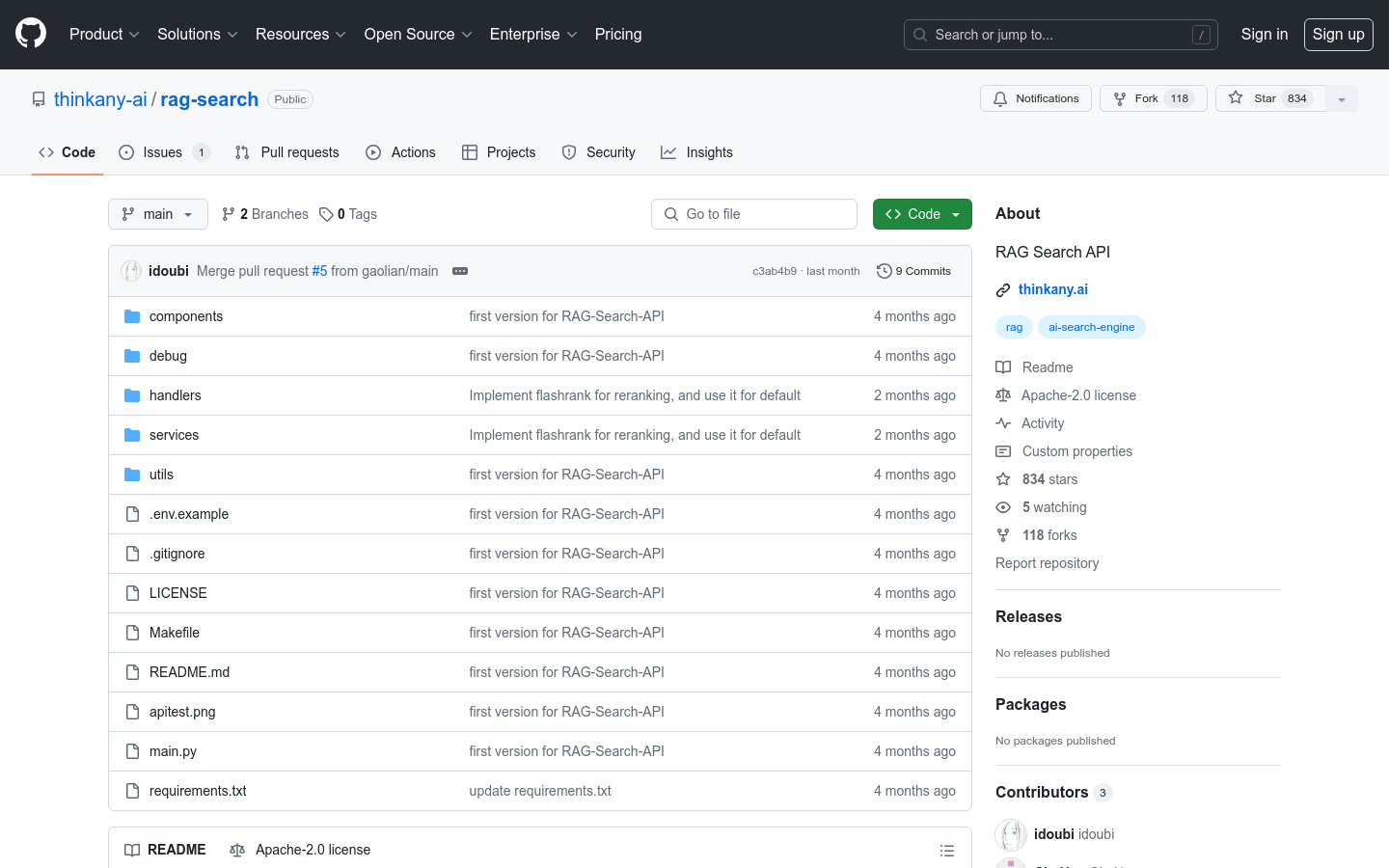 RAG Search API