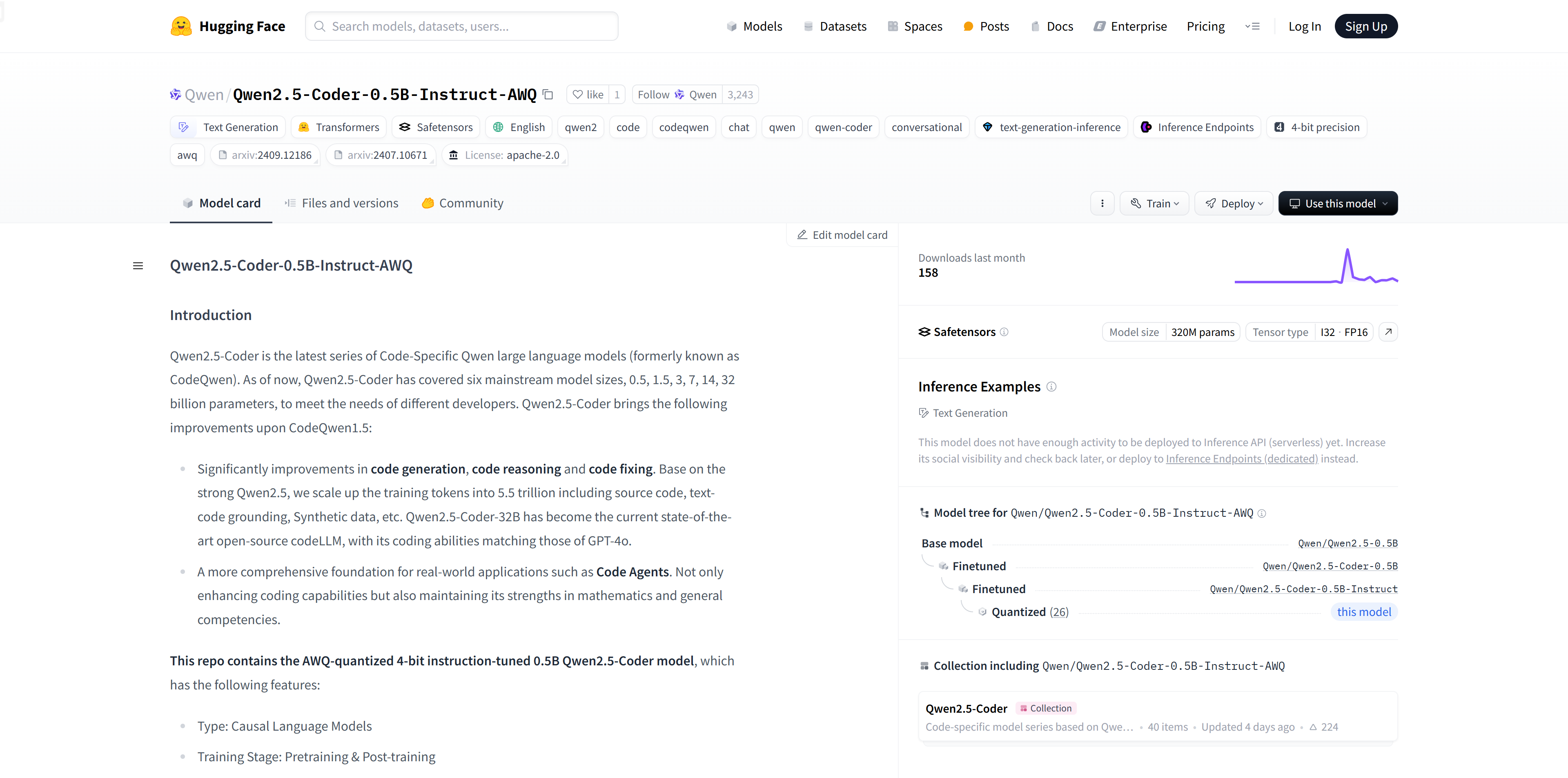 Qwen2.5 Coder 0.5B Instruct AWQ