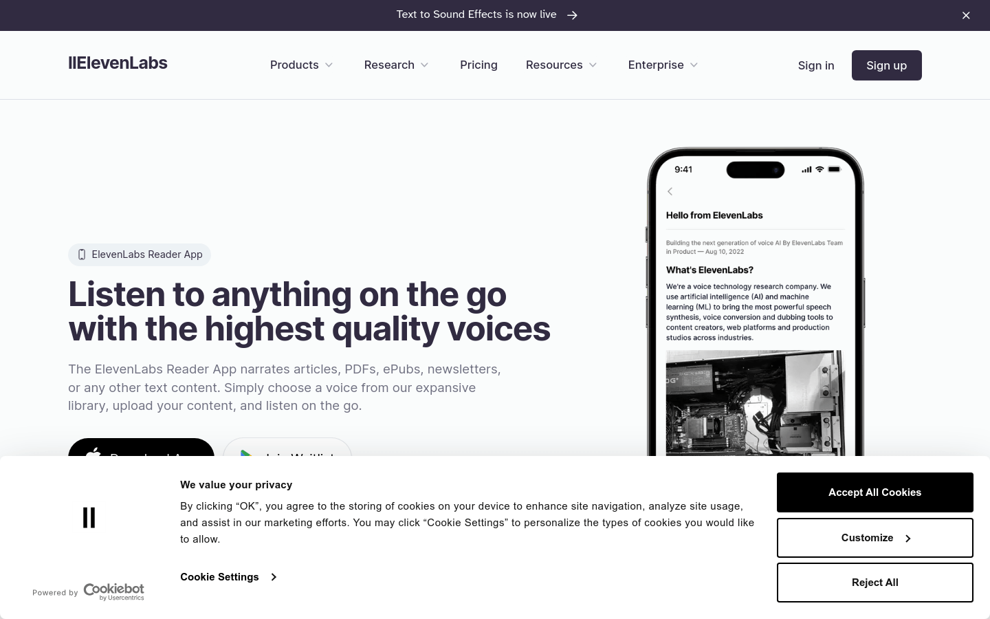 Elevenlabs Reader